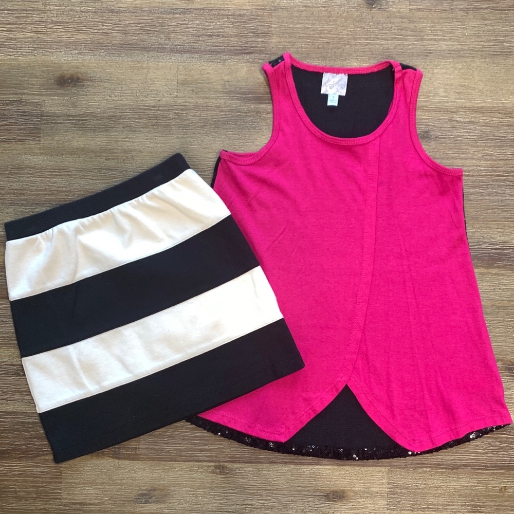 D-Signed (Disney) Skirt & Sequined Flowy Tank Top